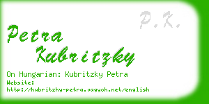 petra kubritzky business card